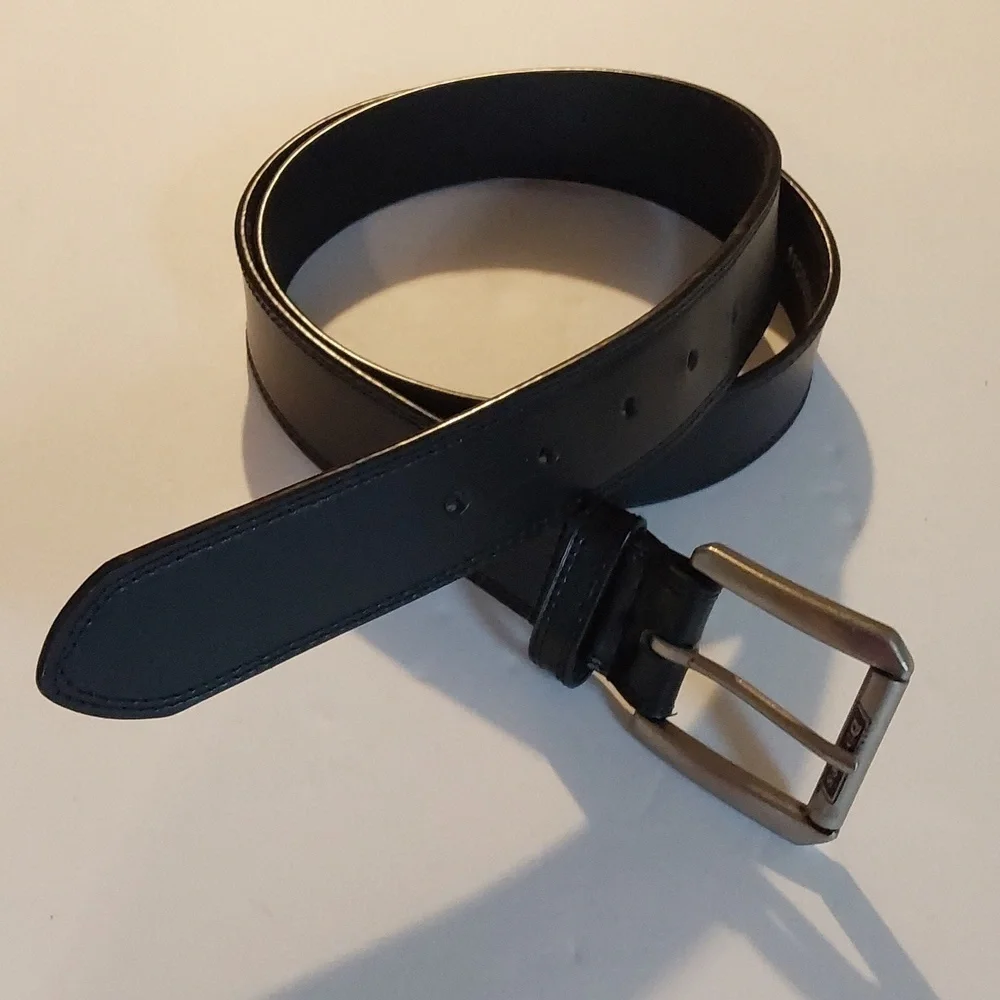Dickies Mens Black Genuine Leather Stainless Buckle BIG Man's PLUS Belt Sz.44